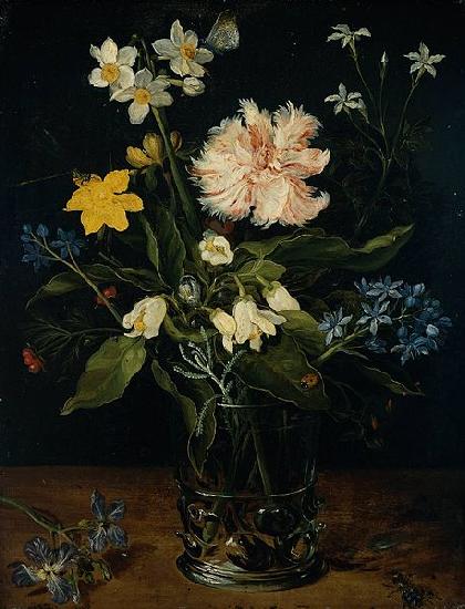 Jan Brueghel Still Life with Flowers in a Glass Sweden oil painting art